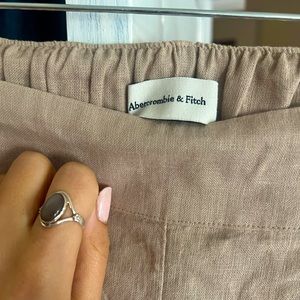 Abercrombie & Fitch Wide Leg Linen Pants